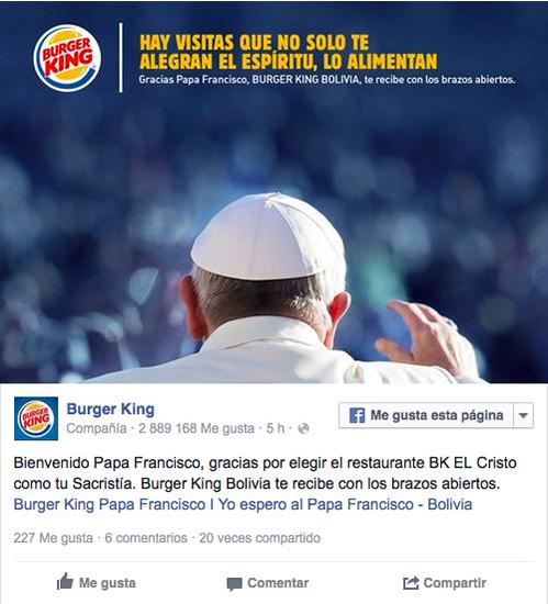 facebook burger king
