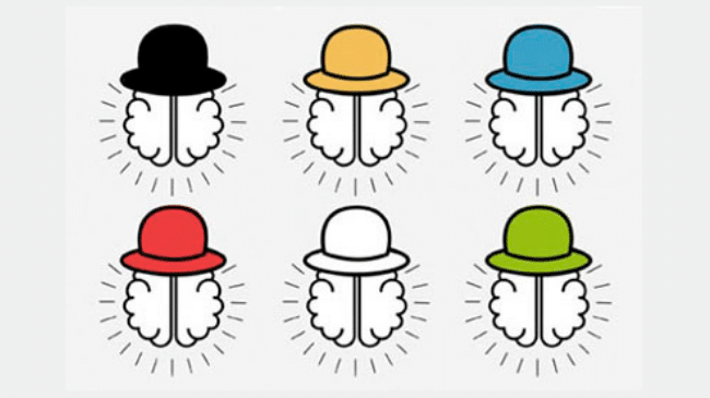 esculpir Proverbio adecuado Sombreros de los seis colores. Concepto y explicación