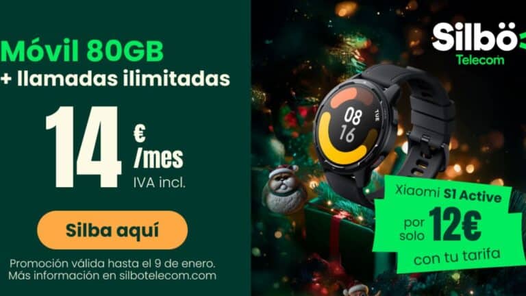 Silbö Telecom lanza su promoción de Navidad: fibra y móvil con un smartwatch Xiaomi S1 Active de regalo