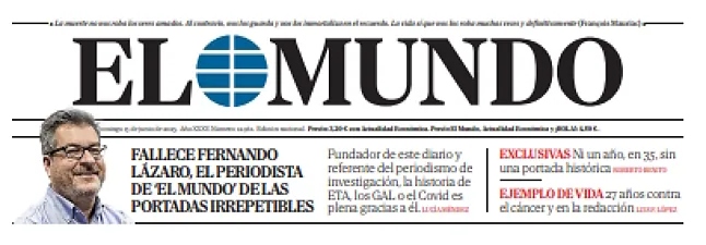 Portada de ayer de El Mundo.