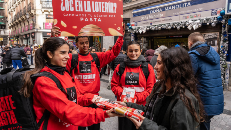 Gallo convierte los décimos de la Lotería Nacional sin premio en regalos con ‘Pasta Asegurada’