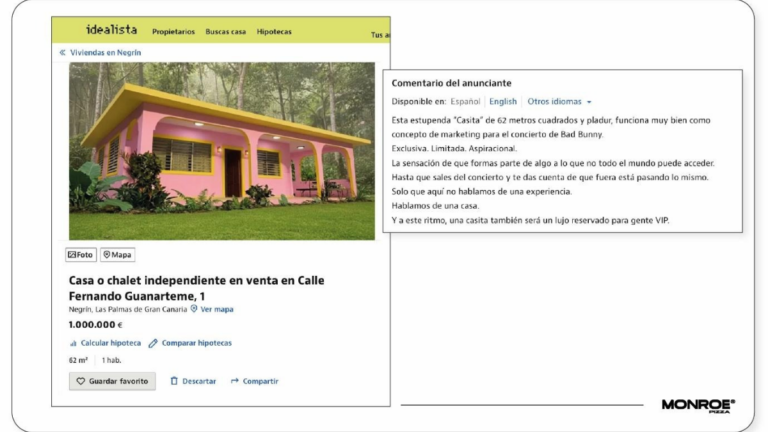 Monroe Pizza convierte La Casita de Bad Bunny en una reivindicación creativa sobre la crisis de la vivienda en España