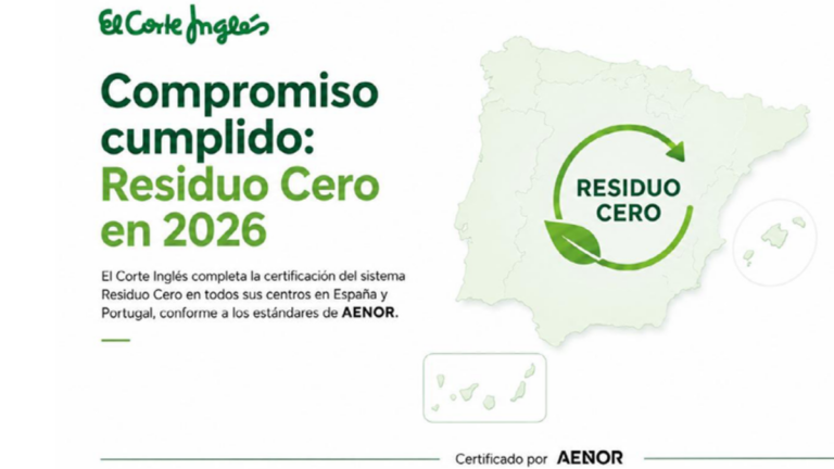 El Corte Inglés cumple su hoja de ruta Residuo Cero con todos sus centros certificados en España y Portugal