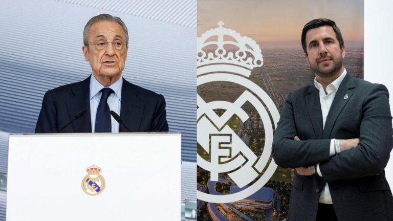 Florentino Pérez y Enrique Riquelme - Real Madrid