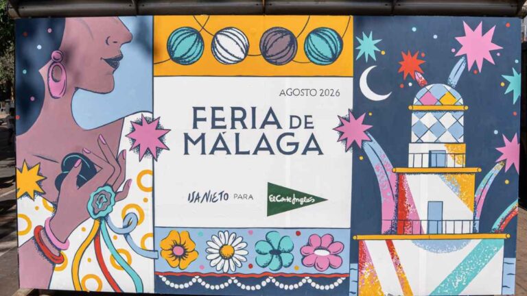 El Corte Inglés llena Málaga de color durante la Feria 2026 con la obra de Isa Nieto