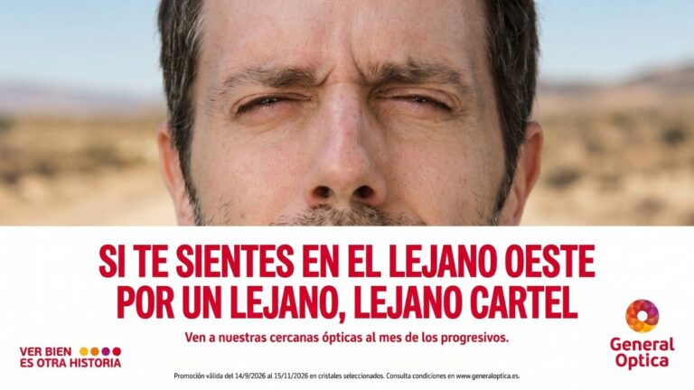 ¿Entrecerrando los ojos o a punto de desenfundar? La nueva campaña de General Óptica lleva la vista cansada al Lejano Oeste 